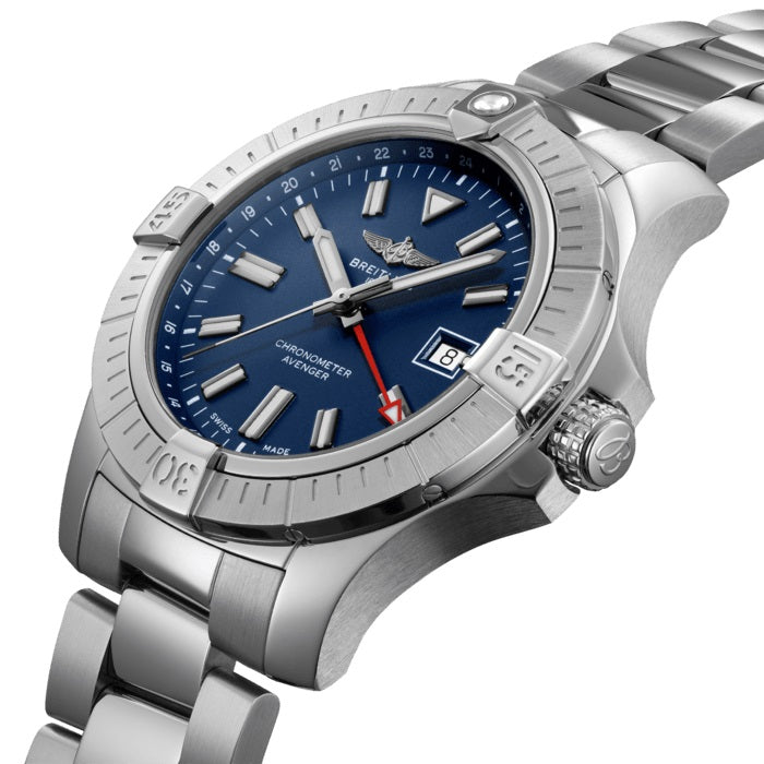 Breitling Avenger Automatic GMT 45. Stainless Steel, Ref# A32395101C1A1, Unworn 2024