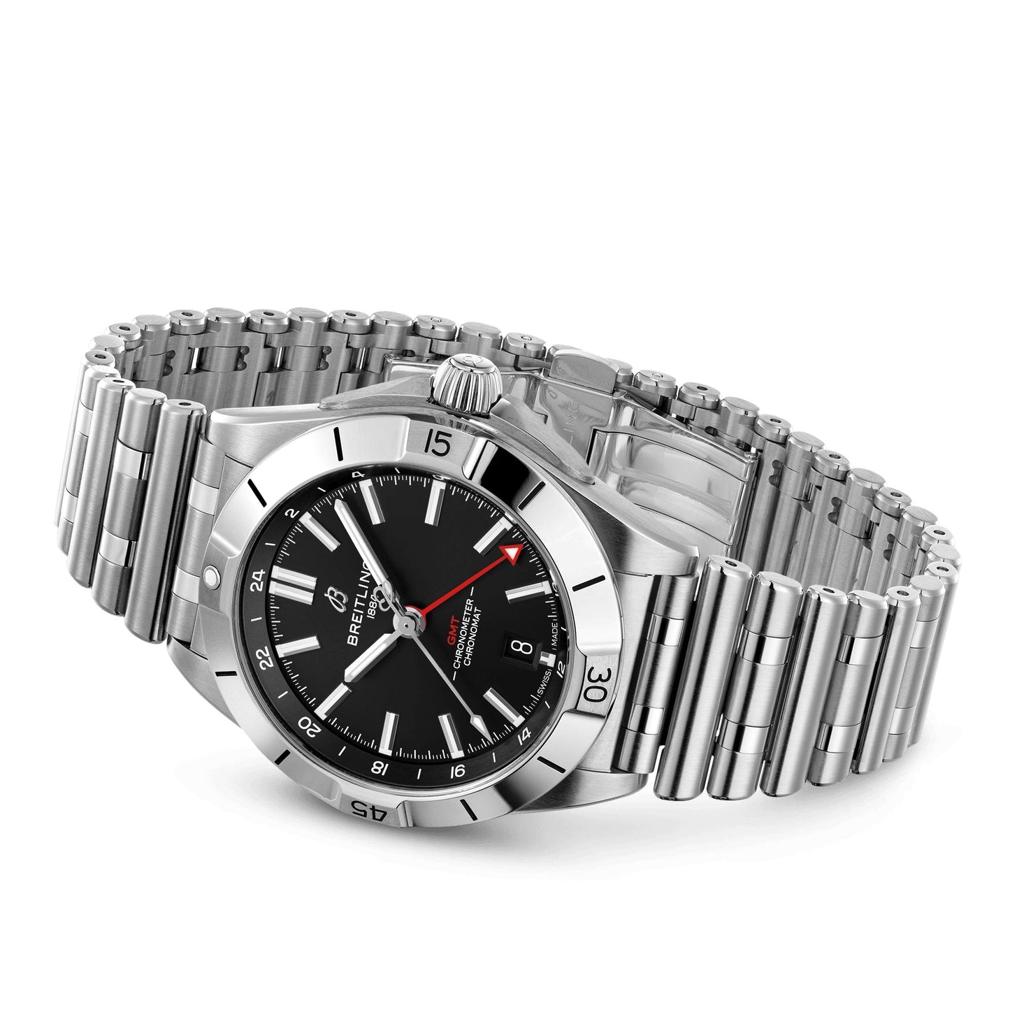 Unworn 2024, Breitling Chronomat Automatic GMT Ref# A32398101B1A1, box and papers