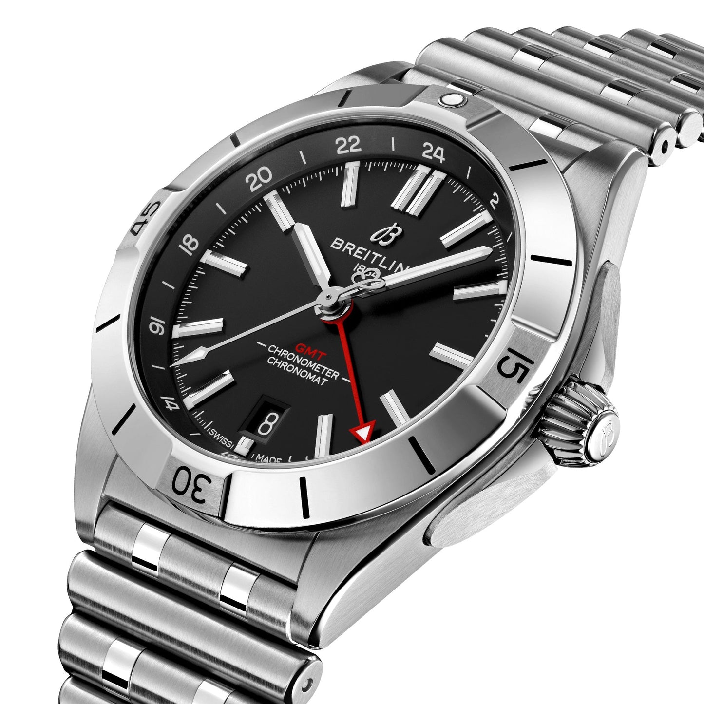 Unworn 2024, Breitling Chronomat Automatic GMT Ref# A32398101B1A1, box and papers