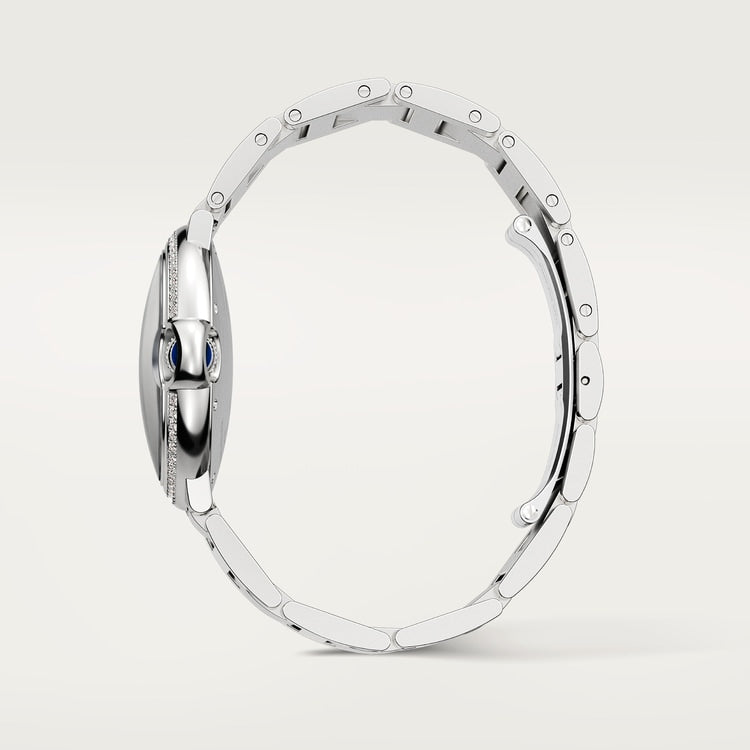 Unworn Cartier Ballon Bleu de Cartier, Stainless Steel and Diamonds, 36mm, Ref# W4BB0024, box and papers