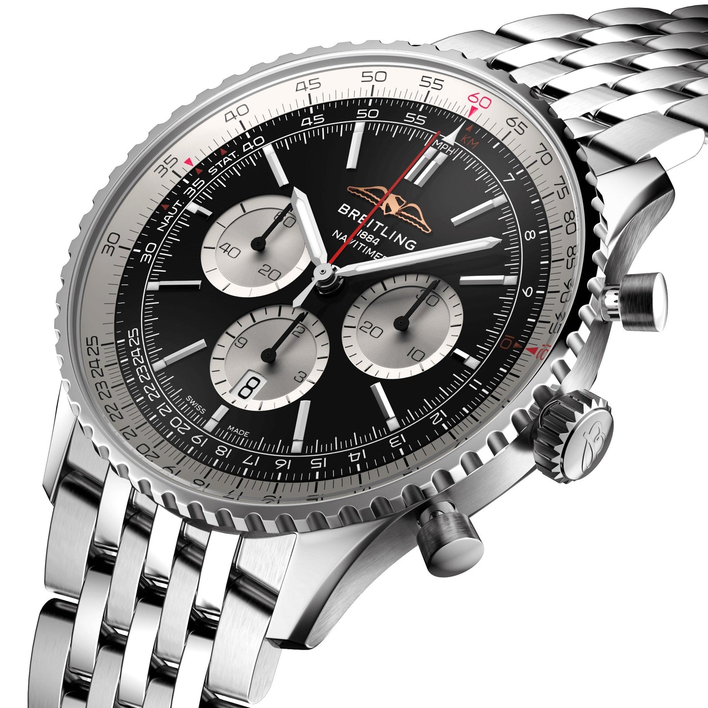 Unworn 2024, Breitling Navitimer B01 CHRONOGRAPH Ref# AB0137211B1A1, box and papers