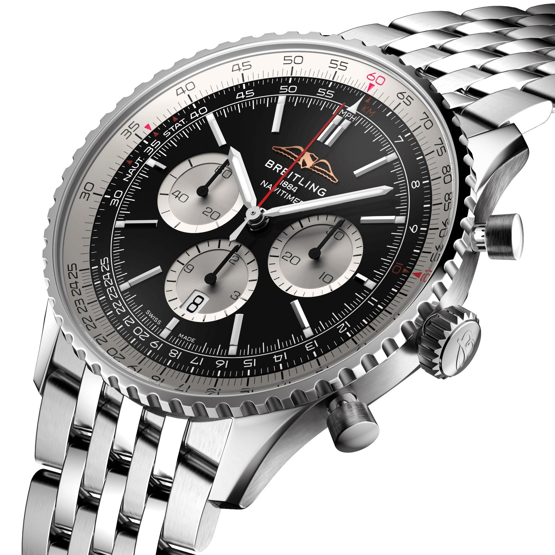 Unworn 2024, Breitling Navitimer B01 CHRONOGRAPH Ref# AB0137211B1A1, box and papers