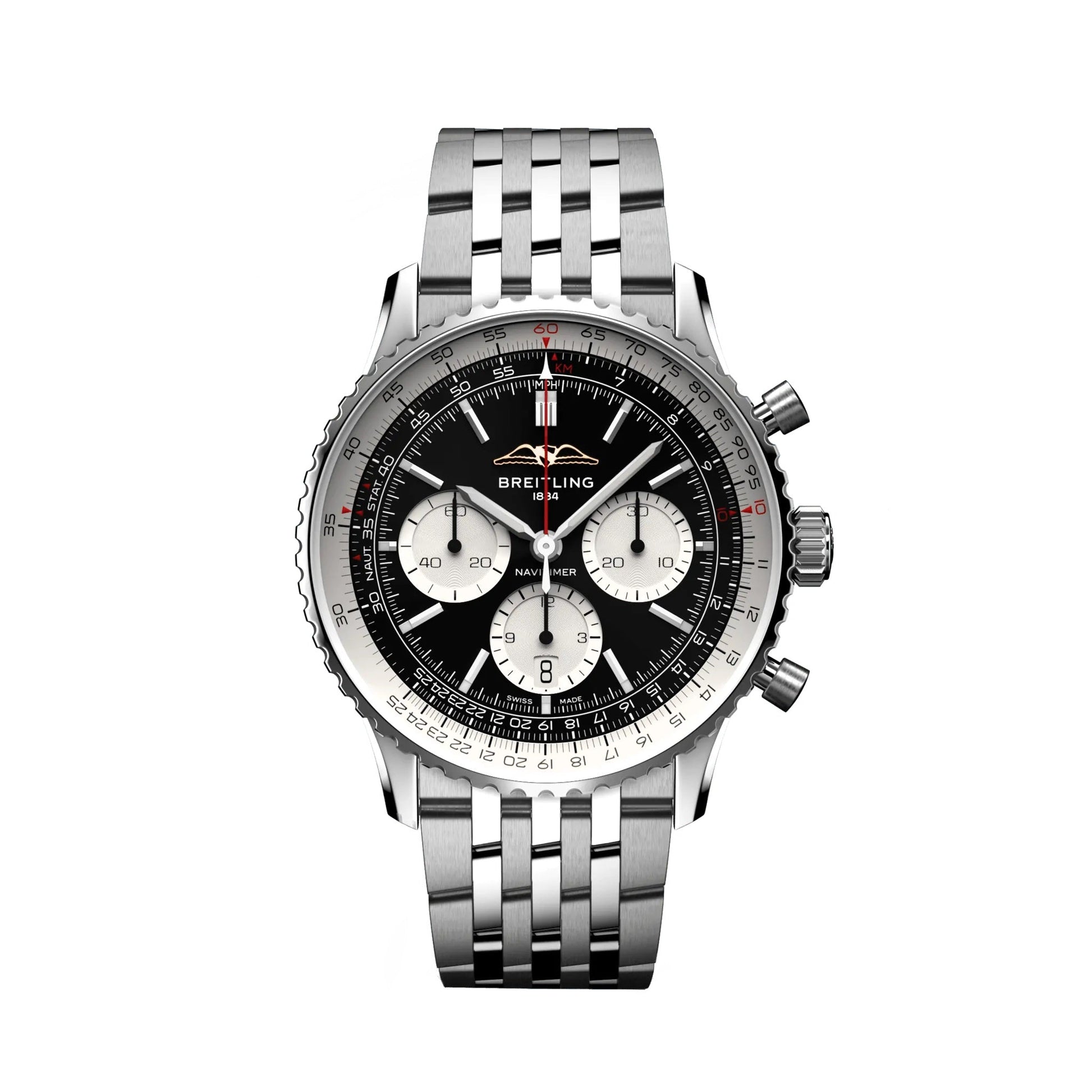 Breitling Navitimer B01 Chronograph 43, Stainless Steel, Ref# AB0138211B1A1, Unworn 2024