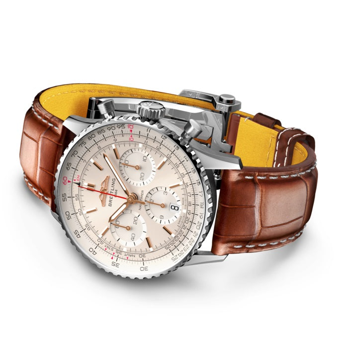 Breitling Navitimer B01 Chronograph 41 Stainless Steel Ref# AB0139211G1P1, box and papers