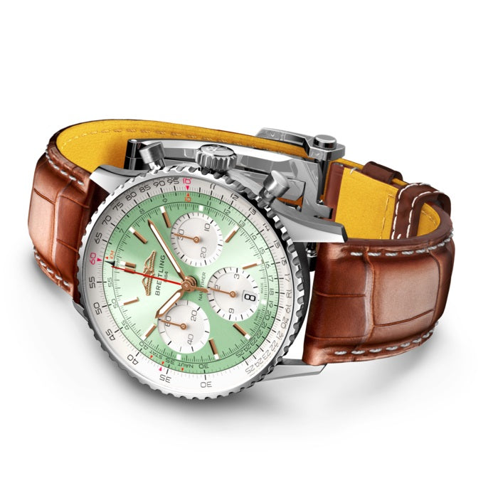 Breitling Navitimer B01 Chronograph 41 Stainless Steel Ref# AB0139211L1P1, box and papers