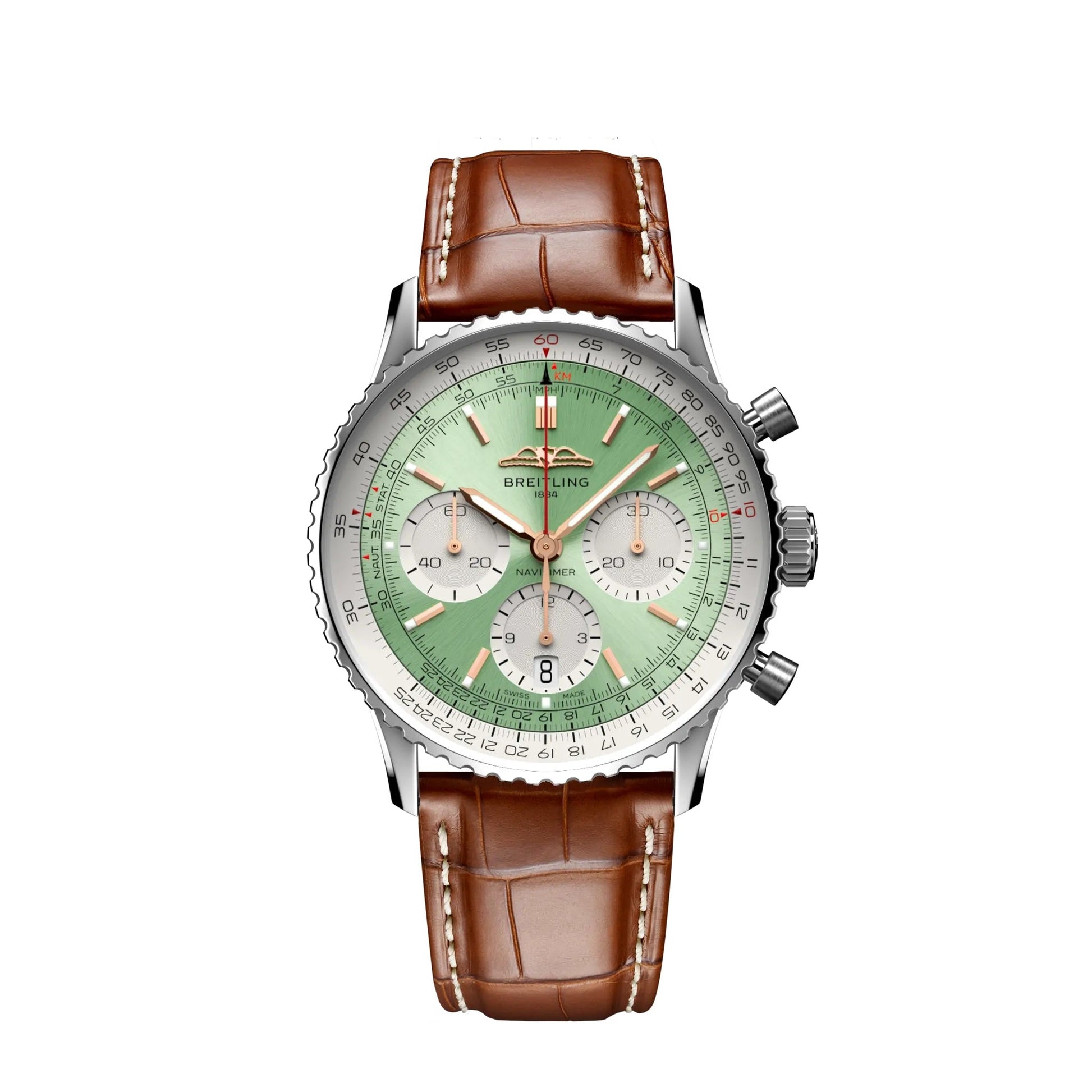 Breitling Navitimer B01 Chronograph 41 Stainless Steel Ref# AB0139211L1P1, box and papers