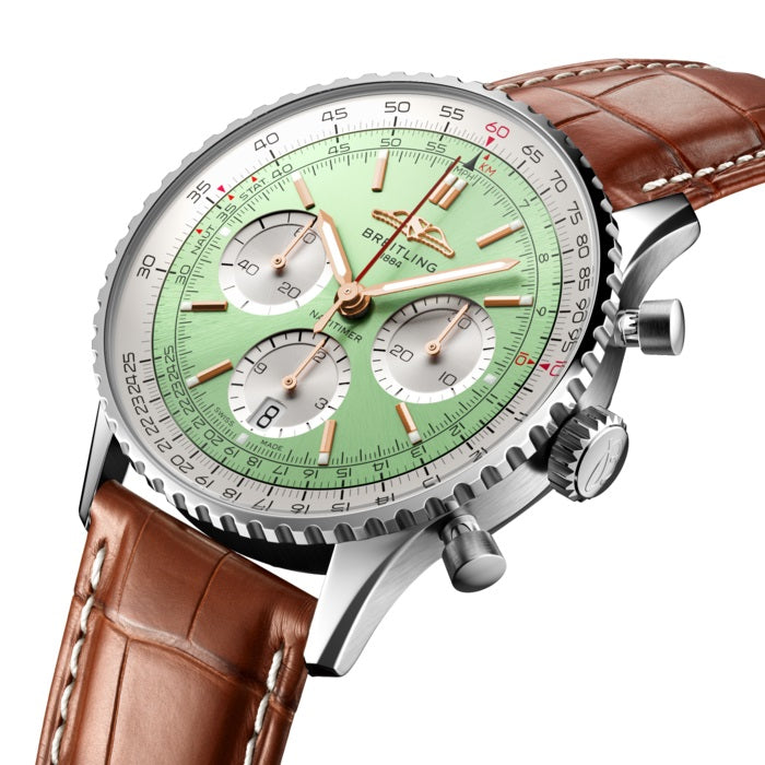 Breitling Navitimer B01 Chronograph 41 Stainless Steel Ref# AB0139211L1P1, box and papers