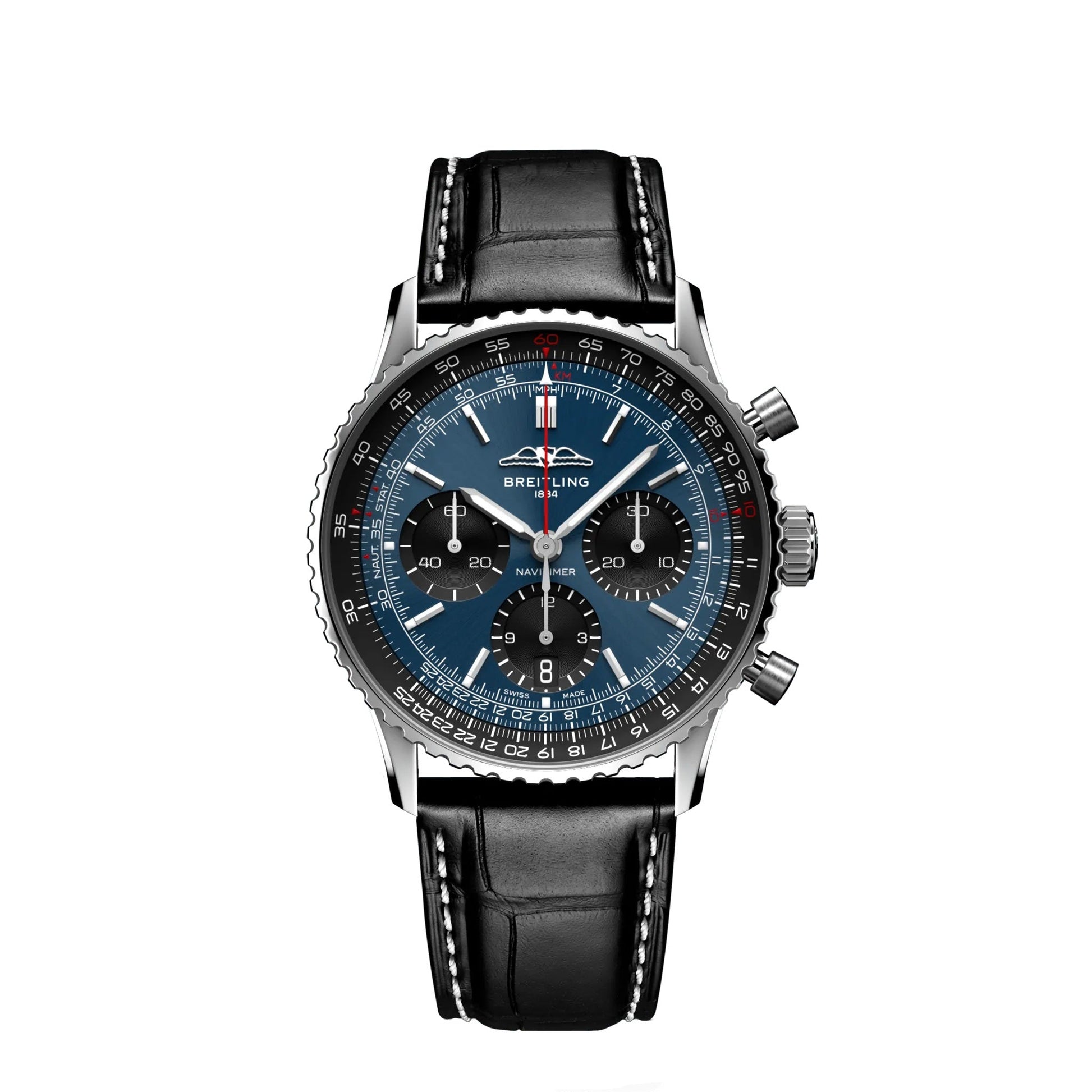 Breitling Navitimer B01 Chronograph 41 Stainless Steel Ref# AB0139241C1P1, box and papers