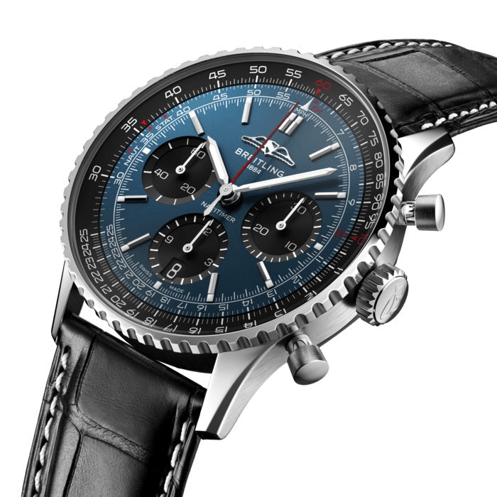 Breitling Navitimer B01 Chronograph 41 Stainless Steel Ref# AB0139241C1P1, box and papers