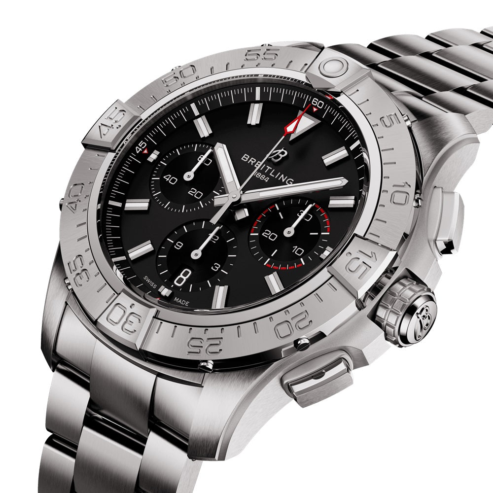 Unworn Breitling Avenger B01 Chronograph 44 Ref# AB0147101B1A1, box and papers