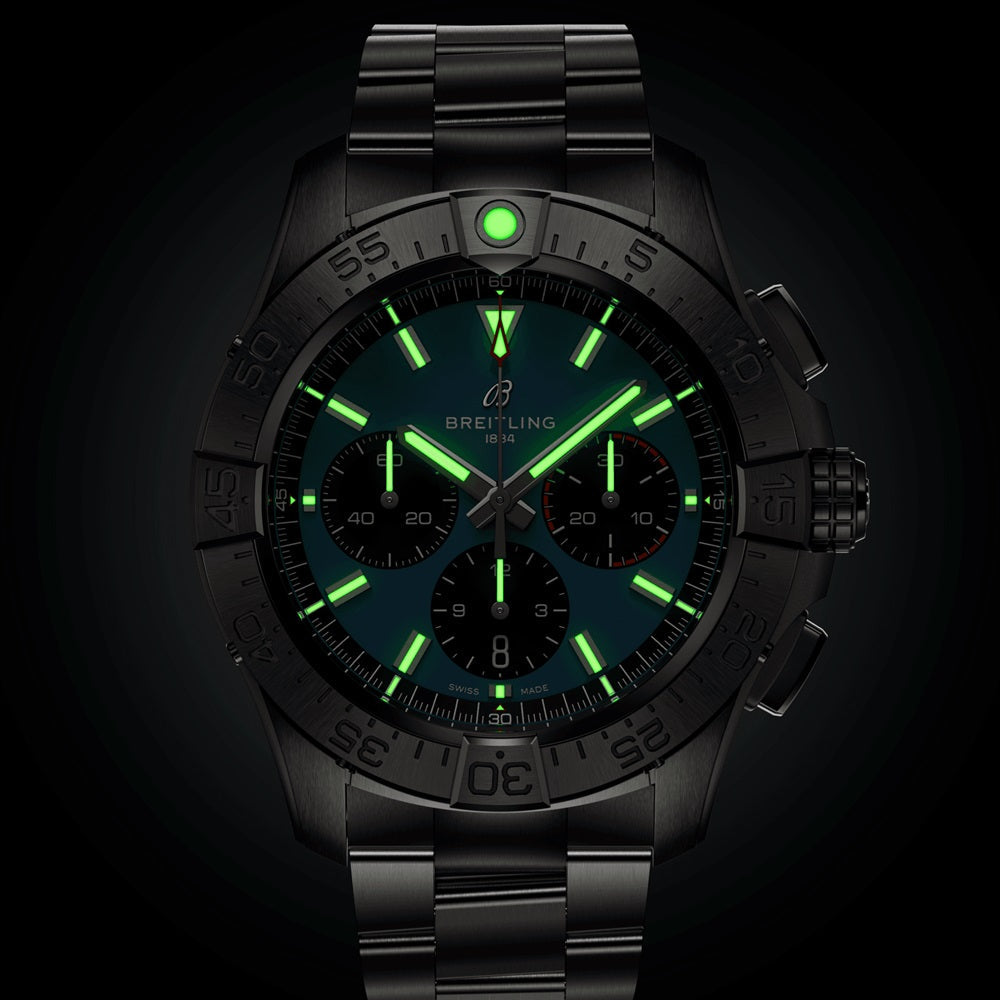 Unworn Breitling Avenger B01 Chronograph 44 Ref# AB0147101C1A1, box and papers