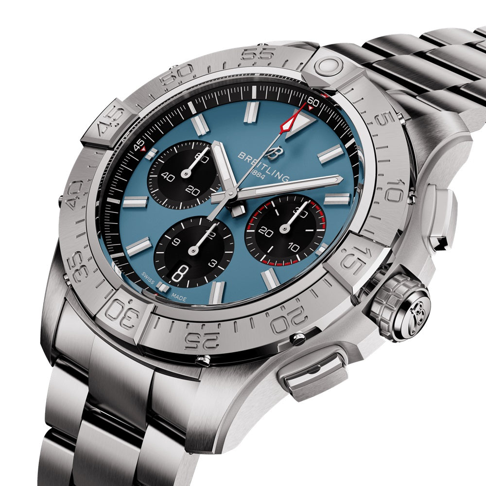 Unworn Breitling Avenger B01 Chronograph 44 Ref# AB0147101C1A1, box and papers