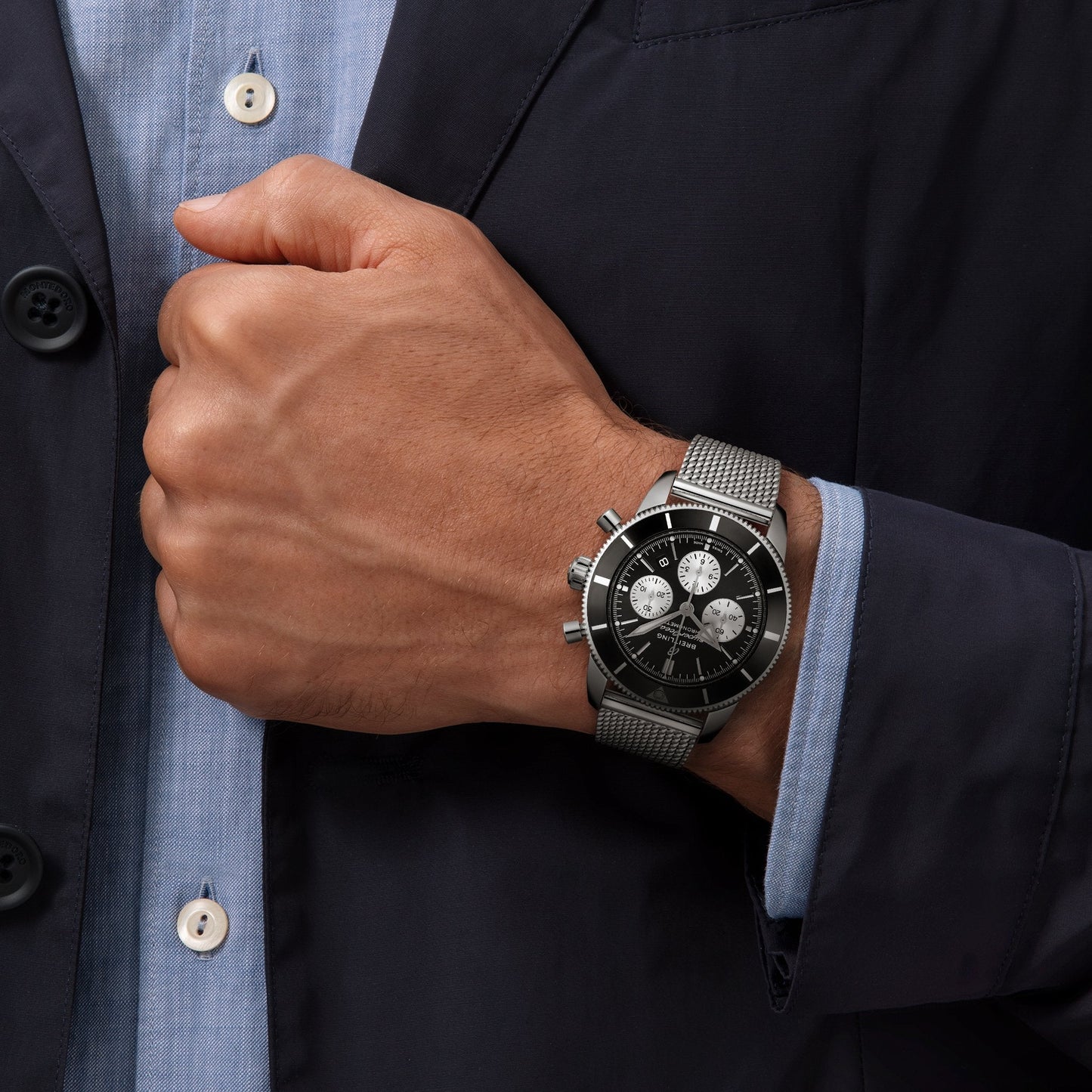 Breitling Superocean Heritage B01 Chronograph 44, Ref# AB0162121B1A1, box and papers