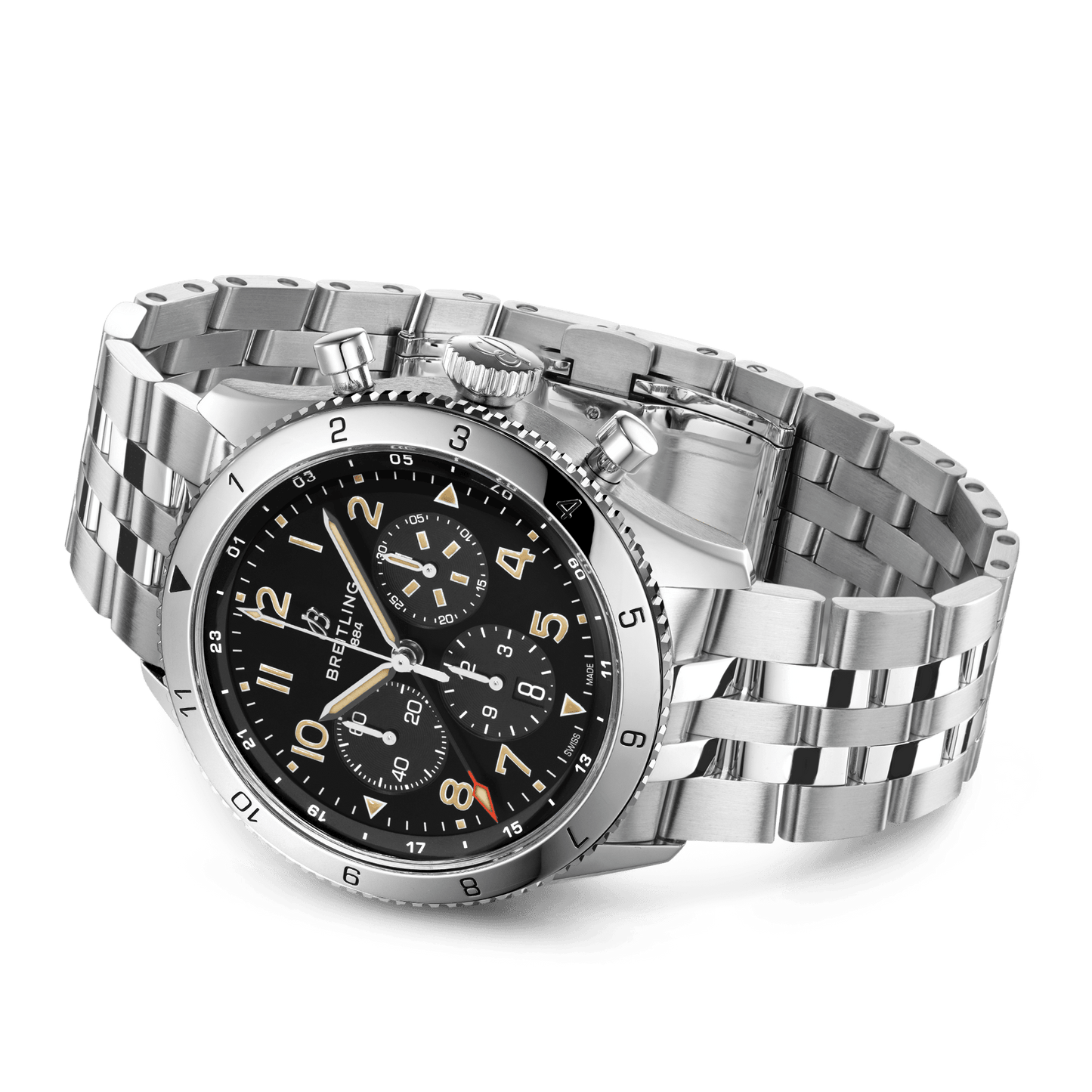 Breitling Classic AVI B04 Chronograph 46 P-51 Mustang, Stainless Steel, Ref# AB04453A1B1A1, Unworn 2024