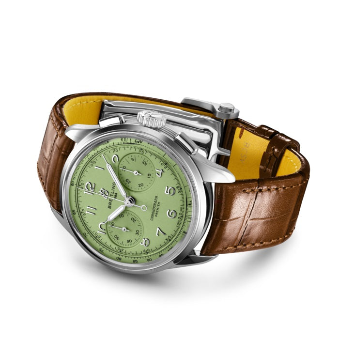 Breitling Premier B09 Chronograph 40 Stainless Steel Ref# AB0930D31L1P1, box and papers