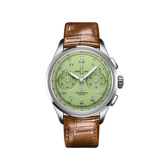 Breitling Premier B09 Chronograph 40 Stainless Steel Ref# AB0930D31L1P1, box and papers