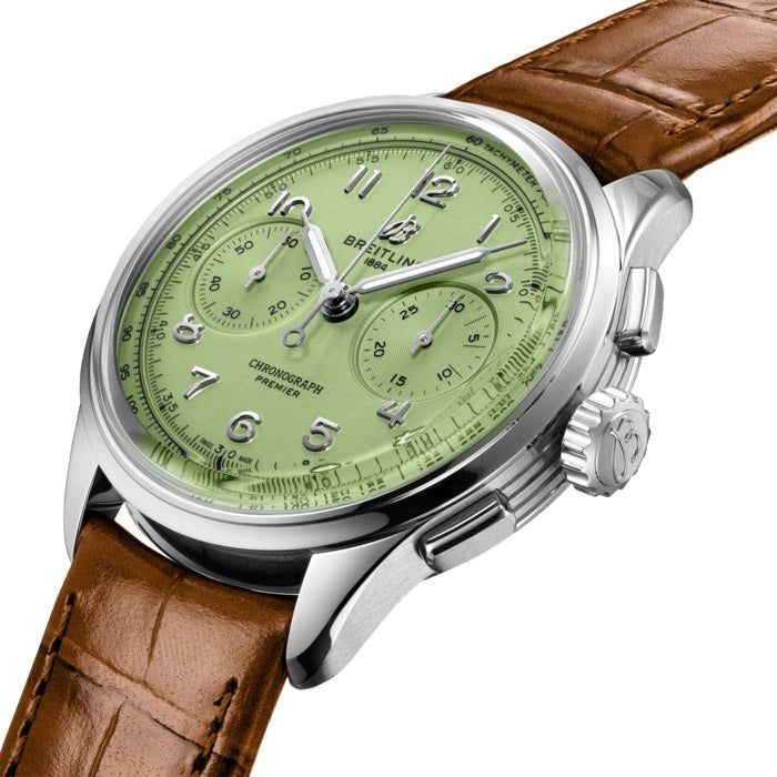 Breitling Premier B09 Chronograph 40 Stainless Steel Ref# AB0930D31L1P1, box and papers