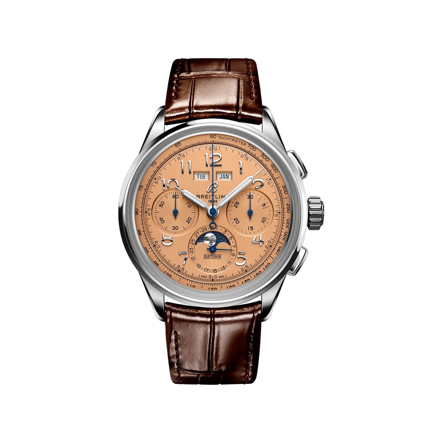 Breitling Premier B25 Datora 42 Stainless Steel Ref# AB2510201K1P1, box and papers
