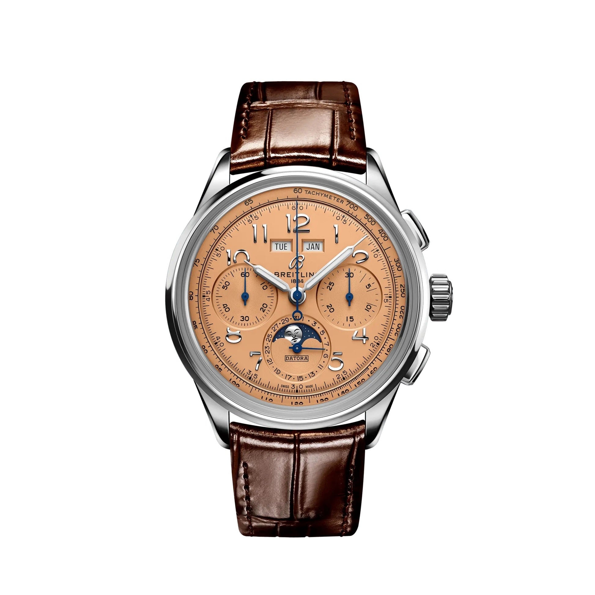 Breitling Premier B25 Datora 42 Stainless Steel Ref# AB2510201K1P1, box and papers