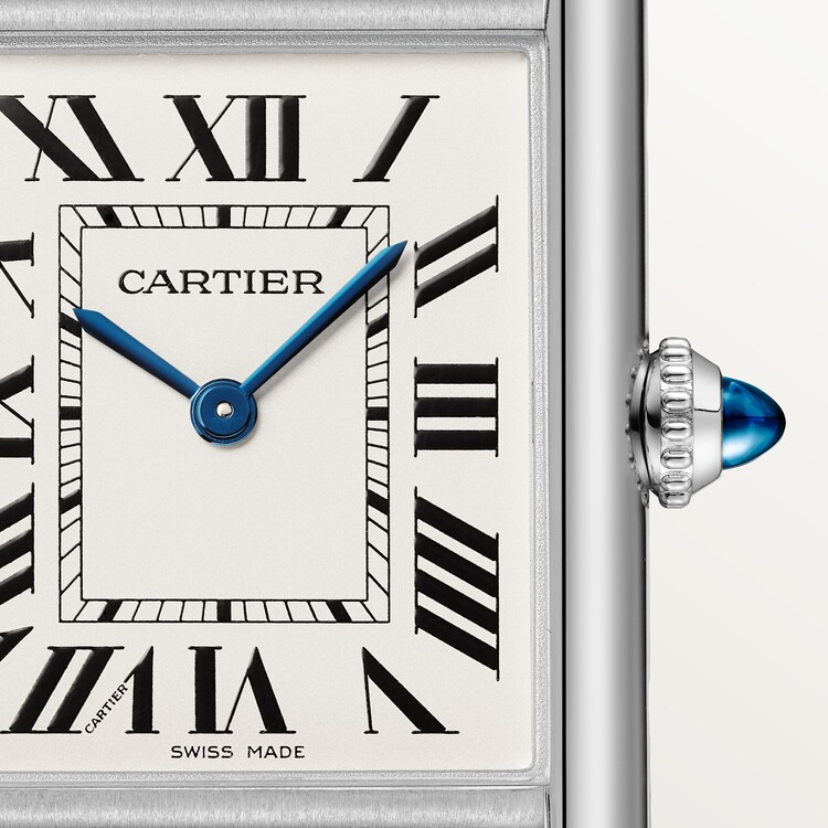 Unworn Cartier Tank Must de Cartier, Large Stainless Steel, 33.7mm x 25.5mm, Ref# WSTA0052, box and papers
