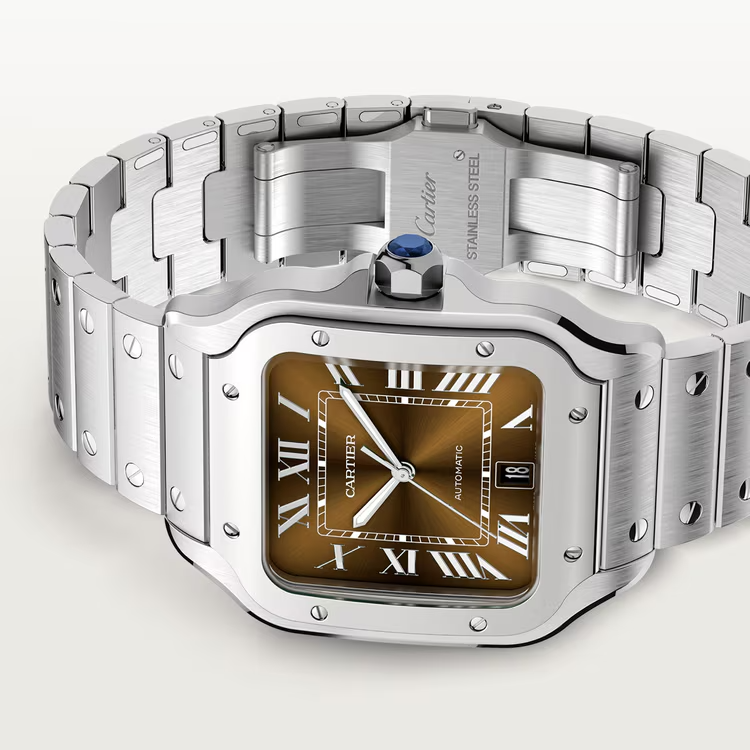 Unworn Cartier Santos de Cartier, Stainless Steel, 39.8mm, Ref# WSSA0064, box and papers