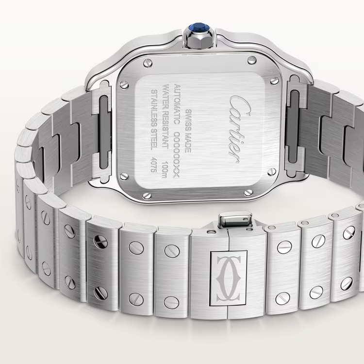 Unworn Cartier Santos de Cartier, Stainless Steel, 39.8mm, Ref# WSSA0064, box and papers