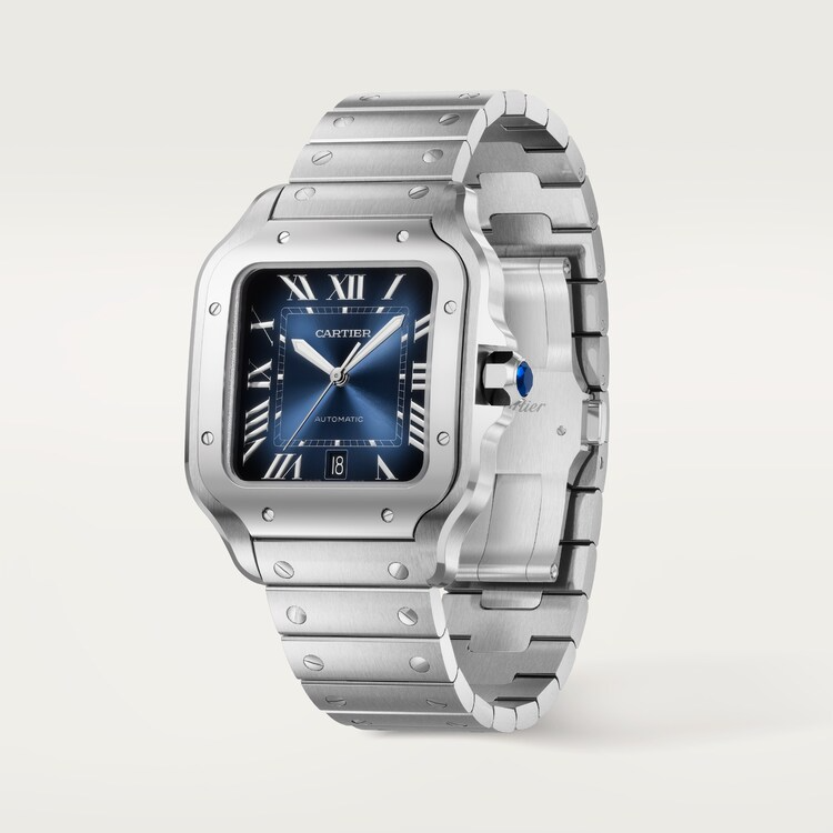 Unworn Cartier Santos de Cartier, Stainless Steel, 39.8mm, Ref# WSSA0071, box and papers