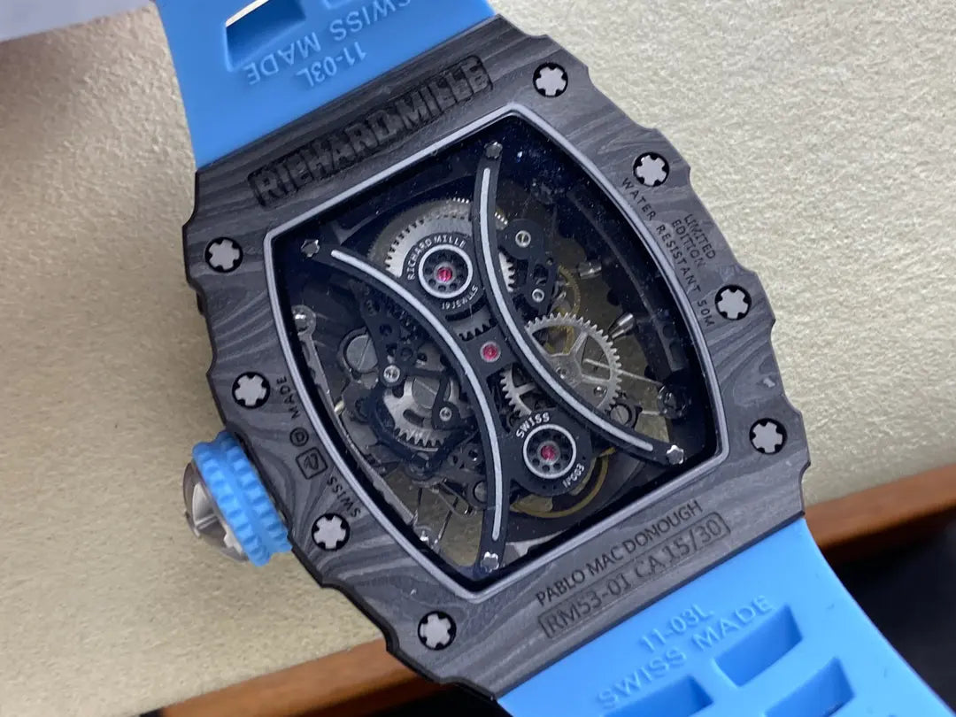 Richard Mille RM 53-01 Tourbillon Pablo Mac Donough Blue Rubber Strap