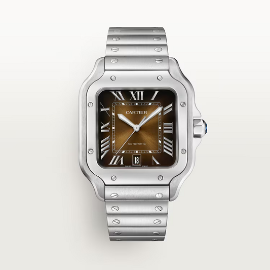 Unworn Cartier Santos de Cartier, Stainless Steel, 39.8mm, Ref# WSSA0064, box and papers