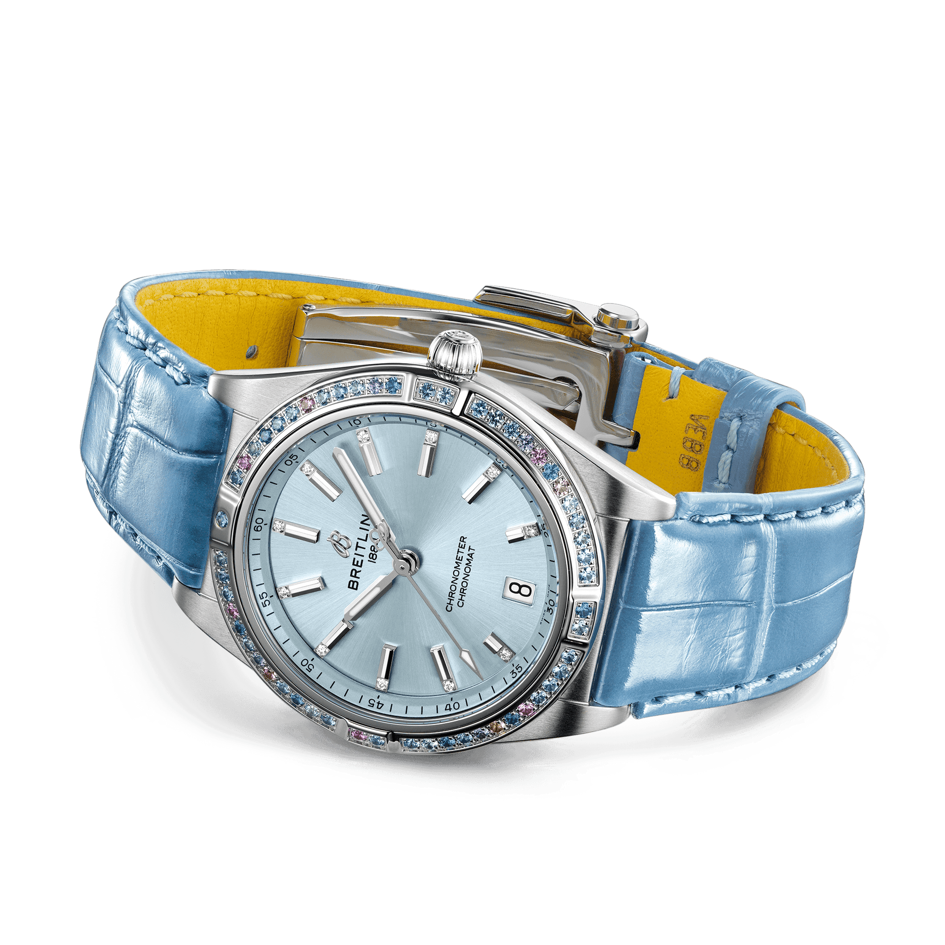 Breitling Chronomat Automatic 36 South Sea, Stainless Steel, 18k White Gold, Diamonds and Gem, Ref# G10380611C1P1, Unworn 2024