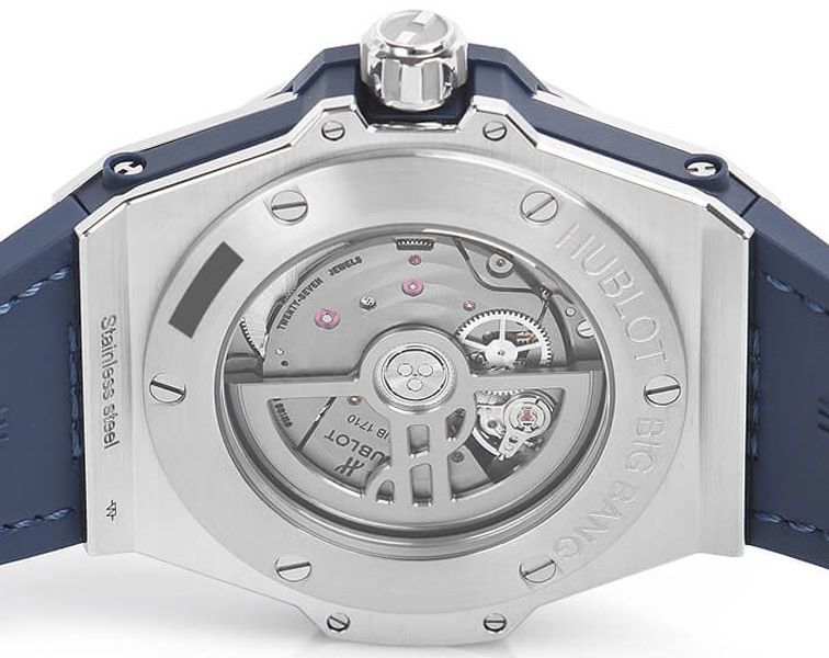 Hublot Big Bang, One Click Steel Blue Diamonds 39mm, Ref# 465.SX.7170.LR.1204