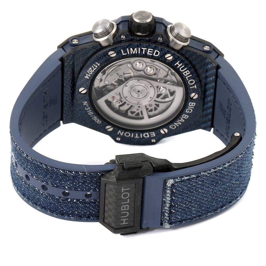 Hublot Big Bang Unico Carbon Chronograph Mens Watch 411.YL Box Papers