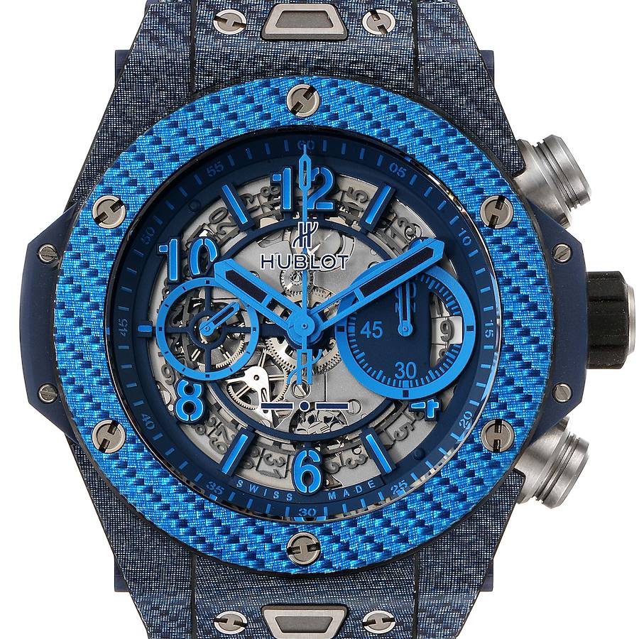 Hublot Big Bang Unico Carbon Chronograph Mens Watch 411.YL Box Papers