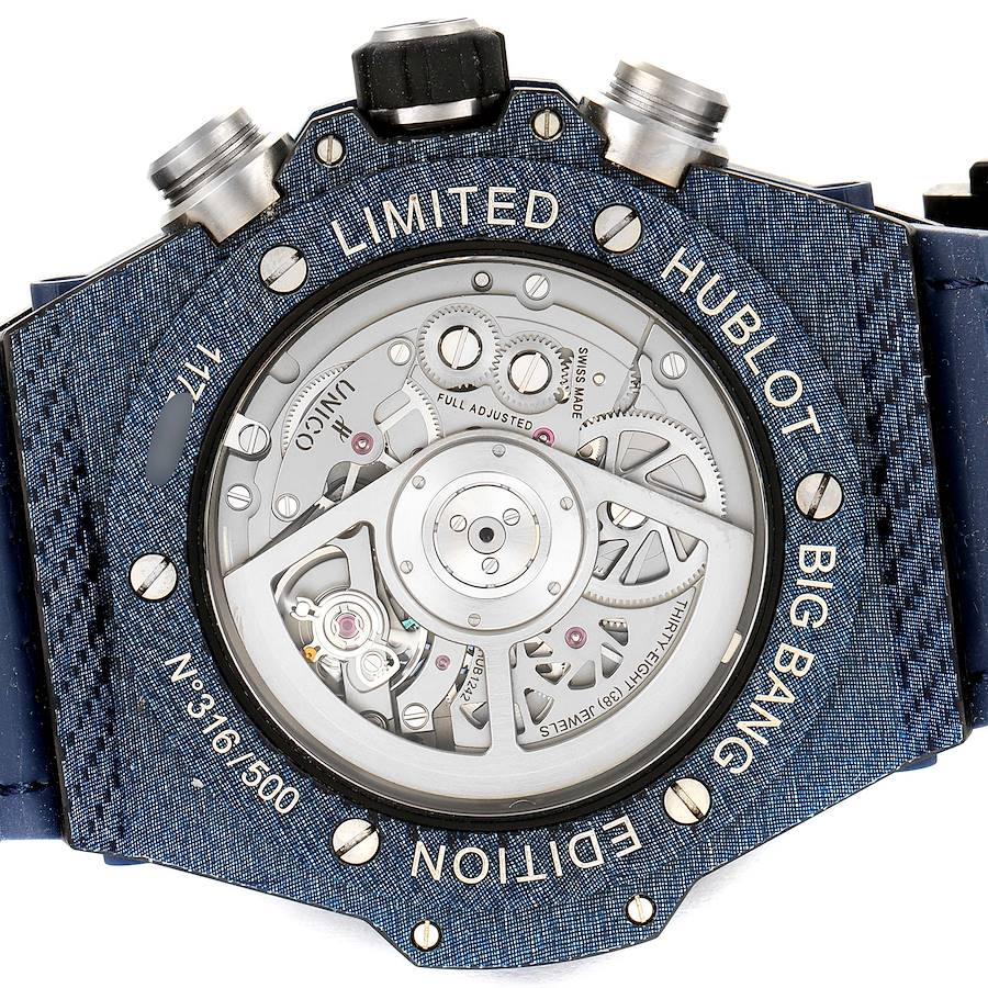 Hublot Big Bang Unico Carbon Chronograph Mens Watch 411.YL Box Papers