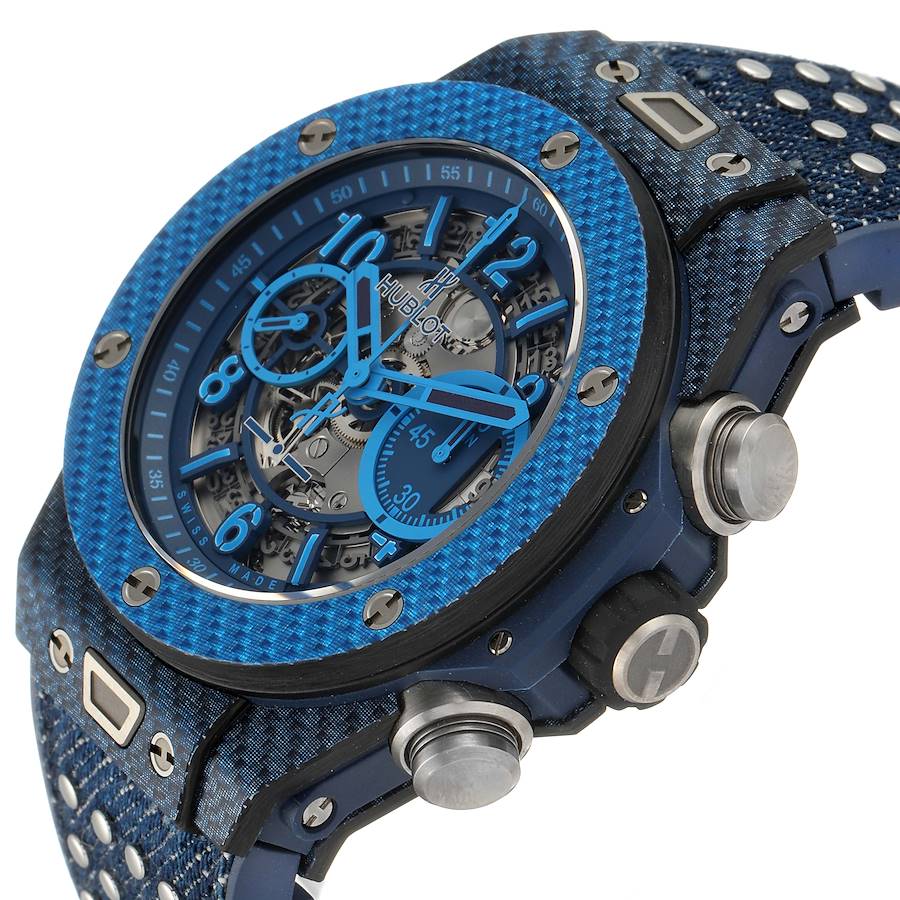 Hublot Big Bang Unico Carbon Chronograph Mens Watch 411.YL Box Papers