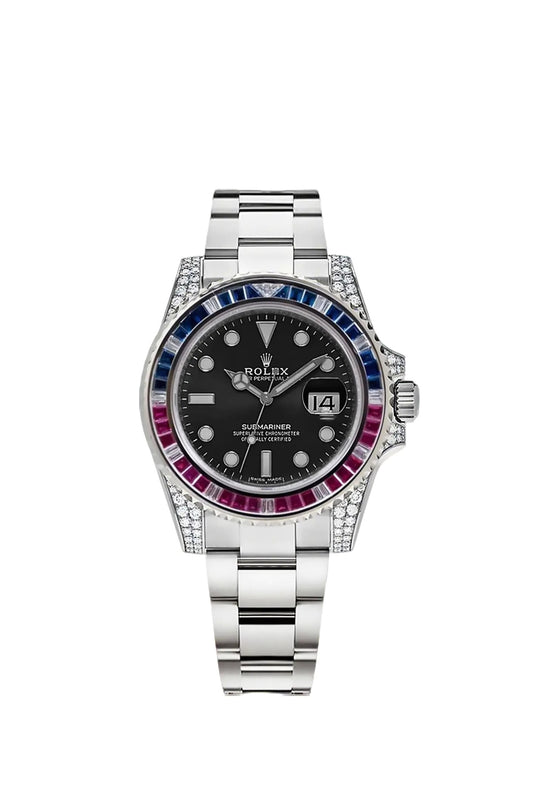 Rolex Submariner Silver Blue/Red Diamond, 40mm