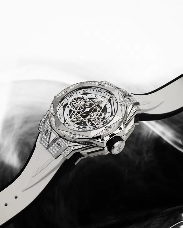 Hublot Big Bang SANG BLEU II TITANIUM WHITE PAVÉ Ref# 418.NX.2001.RX.1604.MXM20