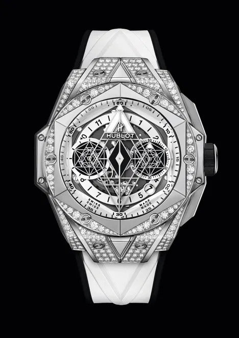 Hublot Big Bang SANG BLEU II TITANIUM WHITE PAVÉ Ref# 418.NX.2001.RX.1604.MXM20