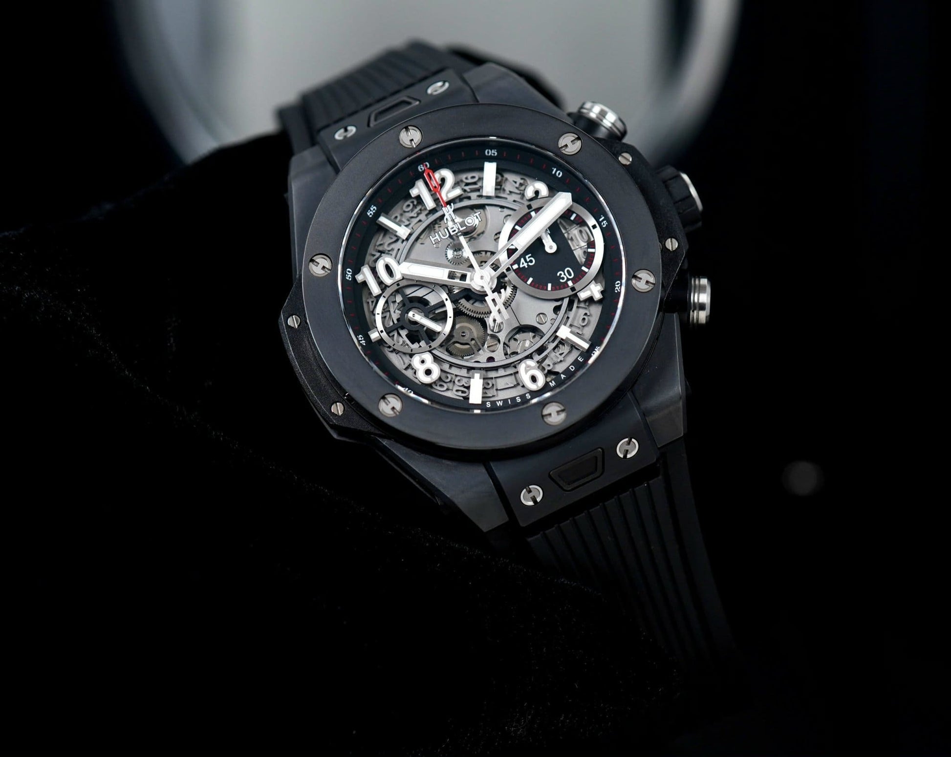 Hublot Big Bang Automatic Chronograph, 45mm, Black Ceramic, Ref# 411.CI.1170.RX, Unworn 2025