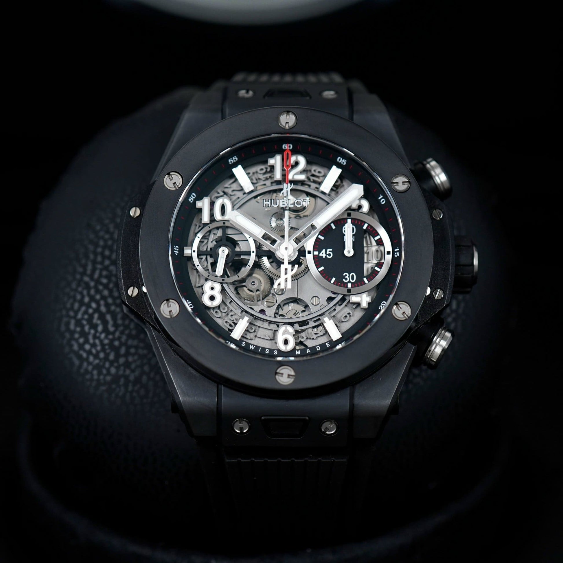 Hublot Big Bang Automatic Chronograph, 45mm, Black Ceramic, Ref# 411.CI.1170.RX, Unworn 2025