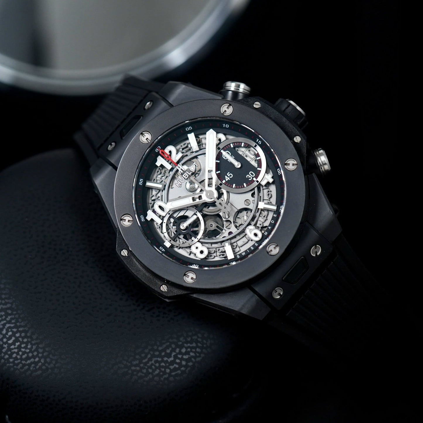 Hublot Big Bang Automatic Chronograph, 45mm, Black Ceramic, Ref# 411.CI.1170.RX, Unworn 2025
