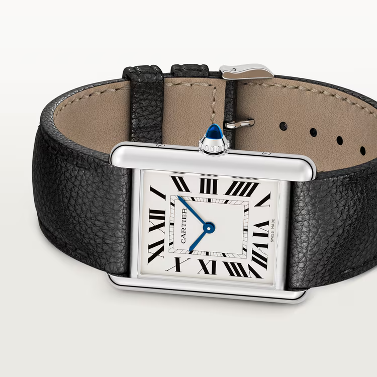 Unworn Cartier Tank Must de Cartier, Large Stainless Steel, 33.7mm x 25.5mm, Ref# WSTA0109, box and papers