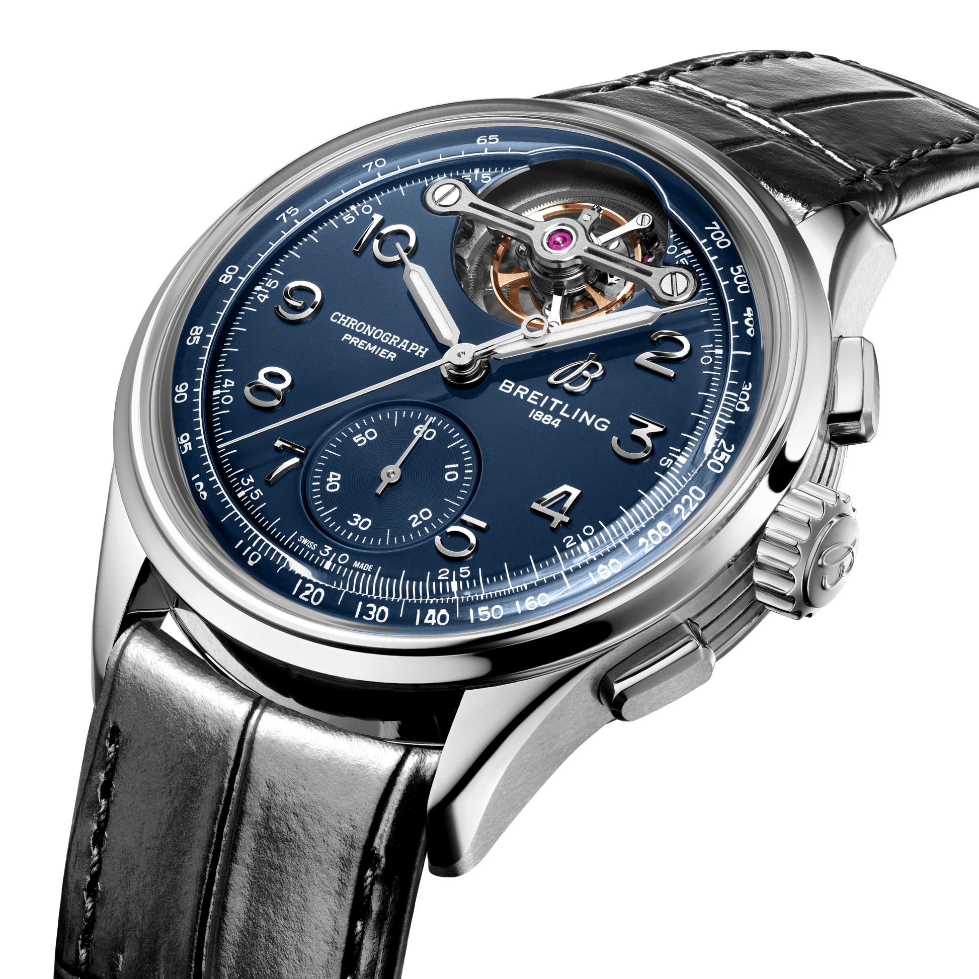 Breitling Premier B21 Chronograph Tourbillon 42 Willy Breitling, Platinum, Ref# LB2120171C1P1, Unworn 2024