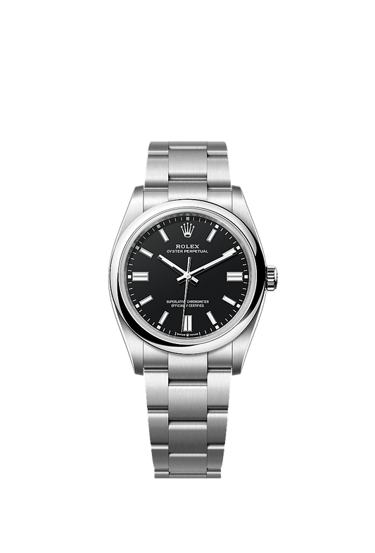 Unworn 2025, Rolex Oyster Perpetual, Oystersteel 36mm, Black dial, Domed Oyster, Ref# 126000-0014, box and papers