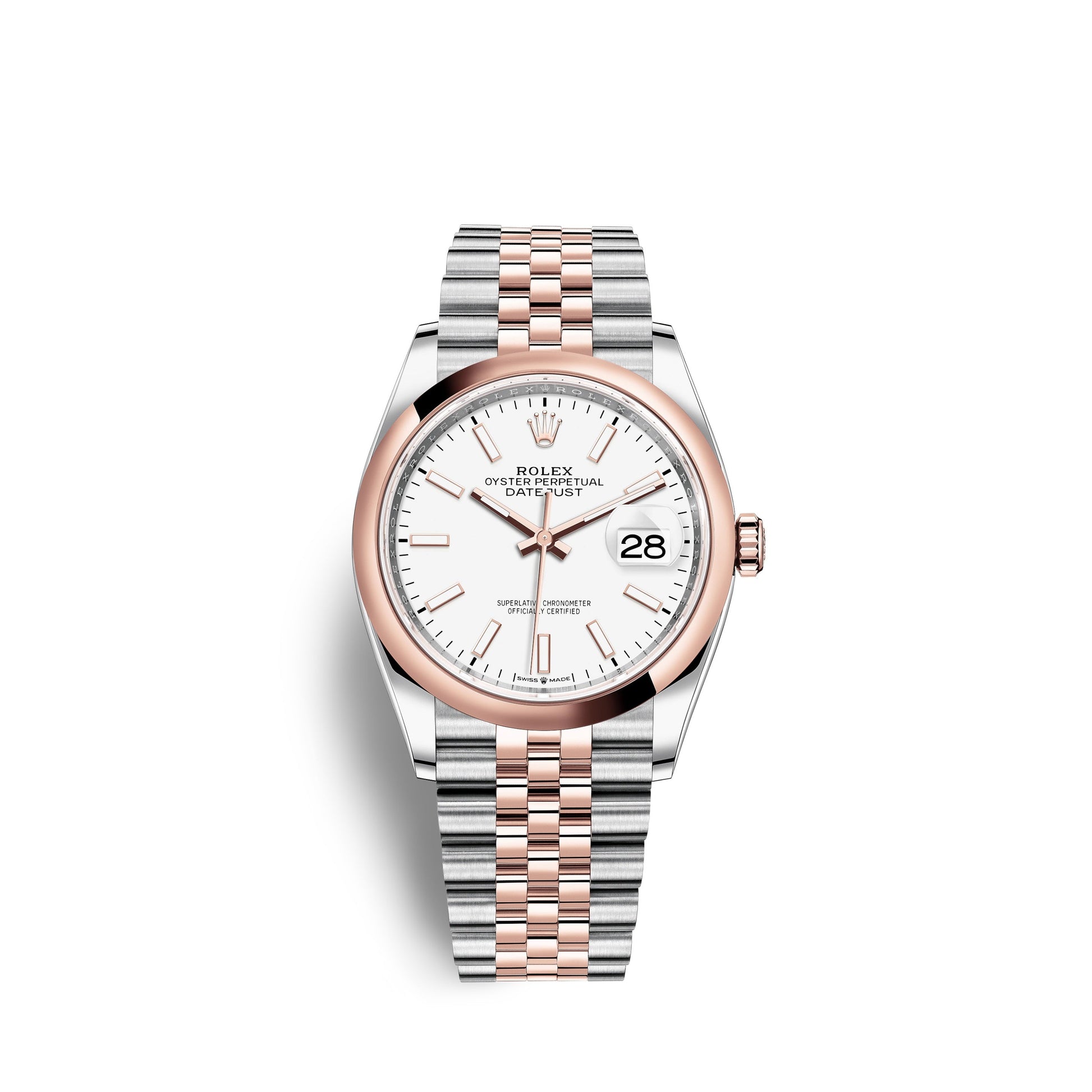 Rolex Datejust 36, 18k Everose Gold and Stainless Steel, 36mm, Ref# 126201-0017