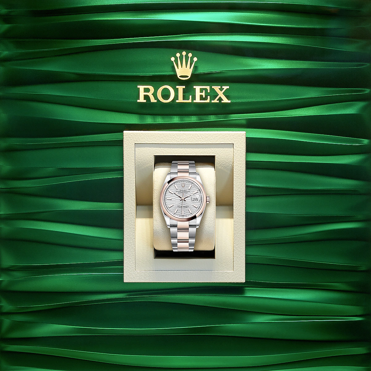 Rolex Datejust 36, 18k Everose Gold and Stainless Steel, 36mm, Ref# 126201-0034