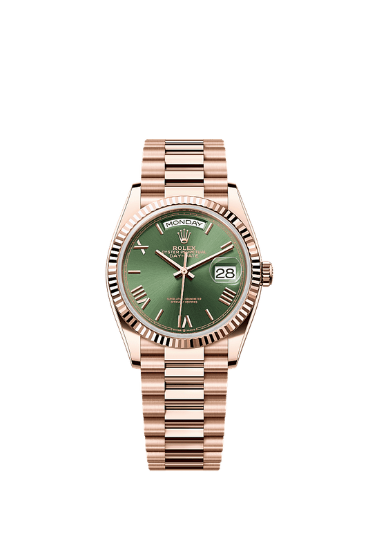 Unworn 2025, Rolex Day-Date 36, 18k Everose Gold, 36mm, Ref# 128235-0089, box and papers