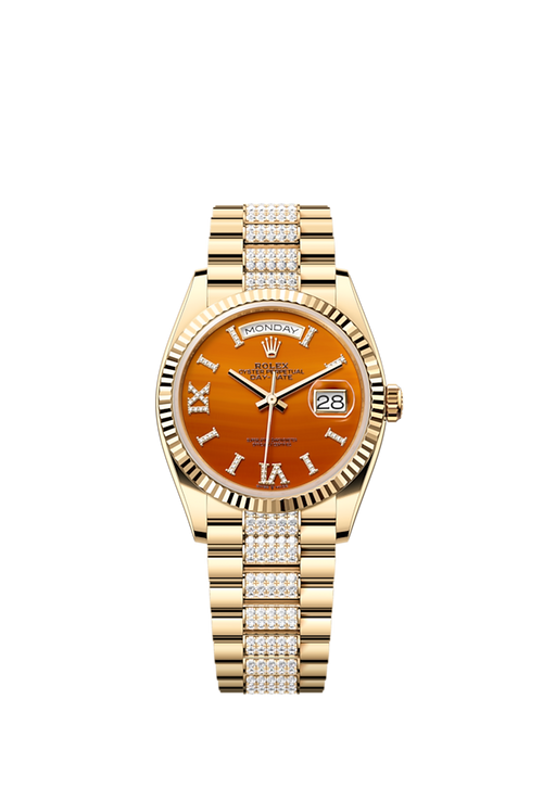 Rolex Day-Date 36, 18k Yellow Gold with Diamond-set, 36mm, Ref# 128238-0089