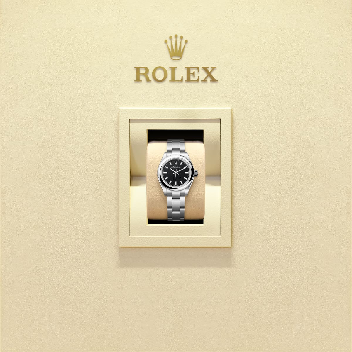 Unworn 2025, Rolex Oyster Perpetual, Oystersteel, 31mm, Black dial, Domed Oyster, Ref# 277200-0016, box and papers