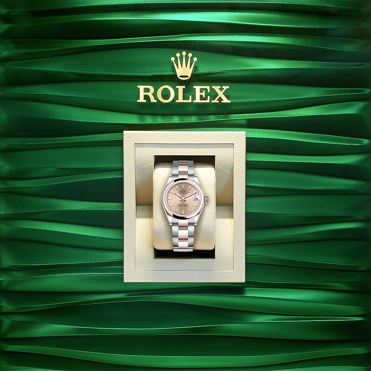 Rolex Datejust 31, Oystersteel and Everose gold, Ref# 278241-0009